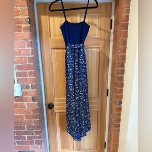 No Boundaries Blue Floral Dress